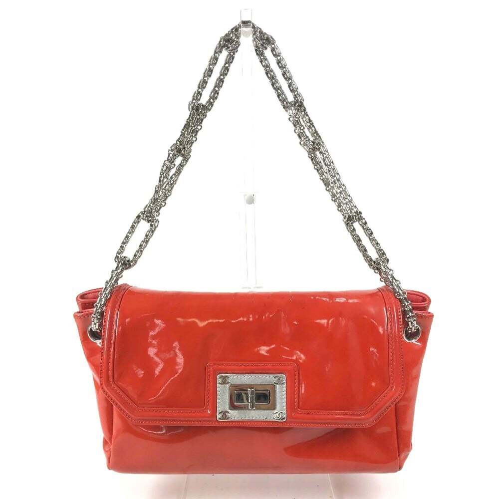 CHANEL Red Leather Logo Shoulder Bag - Picture 2 of 16